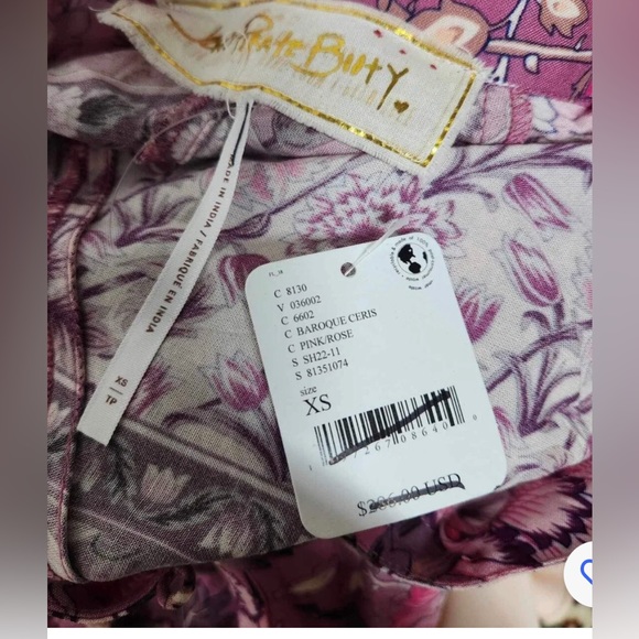 Free People Jen's Pirate Booty Baroque Hyacinth Gown Size XS $283. B14 - Picture 8 of 8